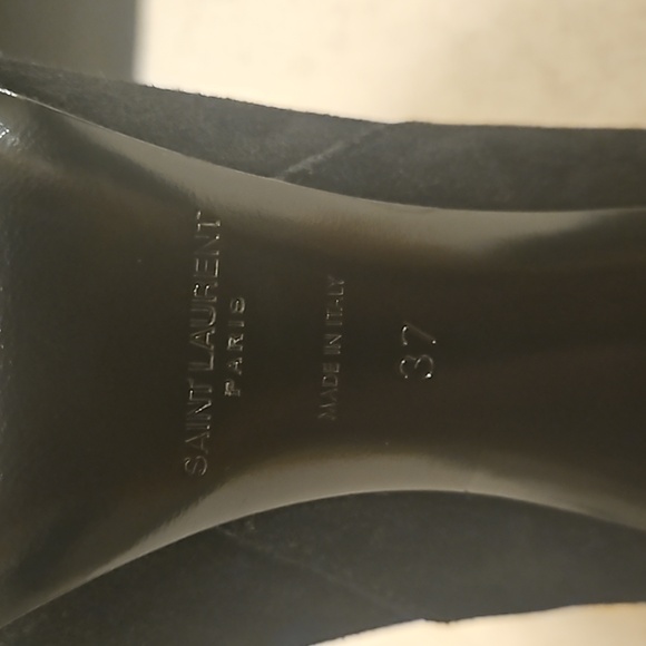 🛑SAINT LAURENT Suede Mica Buckle Western Ankle Booties - Picture 8 of 10